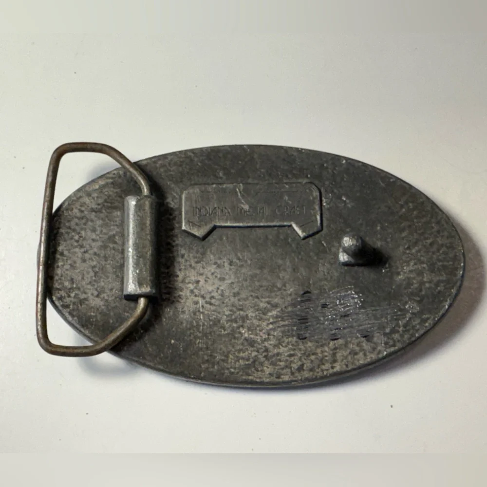 Vintage 1970s Capitol Records Rock Men’s Indiana Metal Craft Belt Buckle RARE - Picture 2 of 6